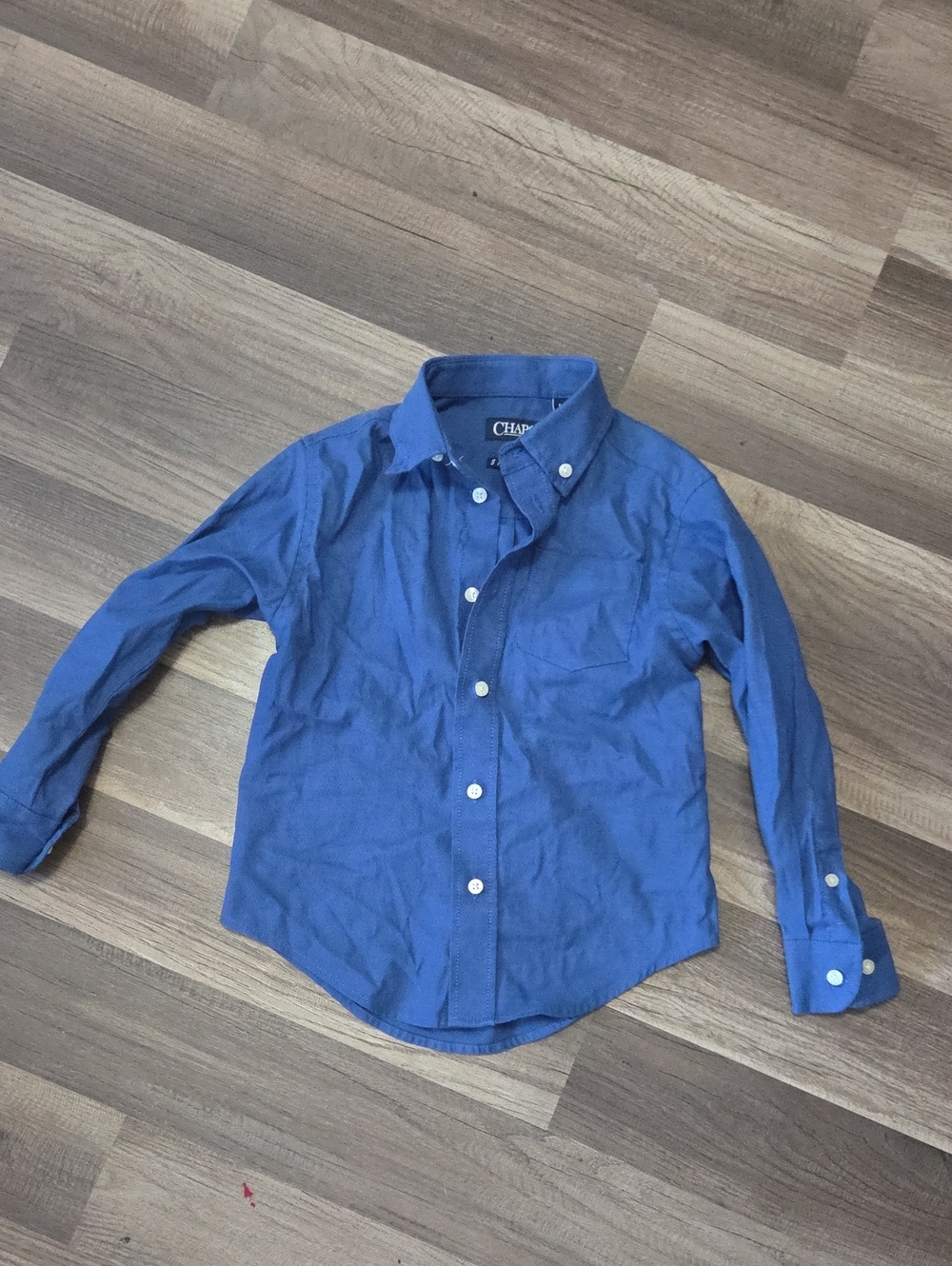 Chaps Boys' Button-Down Shirt in Blue Size 4/5